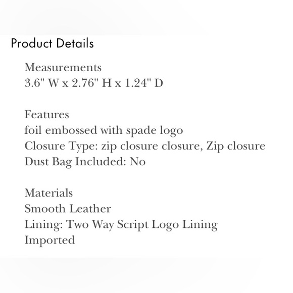 NWT KATE SPADE ♠️ CRAB COIN CASE - Picture 5 of 5